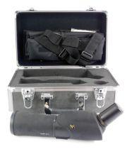 A Vanguard VSP-61 spotting scope, 15-45X60, in metal carrying case.