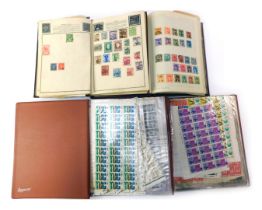 Early 20thC and later stamp albums, to include Uganda, Malaya, GB, New Zealand, Egypt, Costa Rica, C