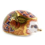 A Royal Crown Derby porcelain paperweight modelled as Orchard Hedgehog, an exclusive for the Royal C