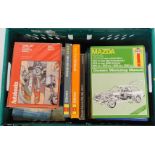 A quantity of Haynes car manuals, to include Volvo 340 and 360, Mazda 323, Volvo 440, 460 and 480, e
