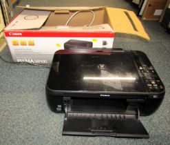 A Canon Pixma ink jet photo all in one printer, MP495, boxed.