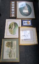 Various pictures, prints, etc., to include after Guy Shingle, Country Cartoons, after James Green, B