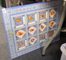 A framed display containing twelve Bradford Exchange Winnie the Pooh trinket dishes, from the Hundre