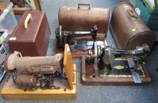 Three sewing machines.