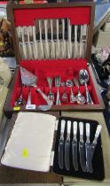 A Cooper Ludlam cased canteen of cutlery, further cased flatware, etc. (a quantity)