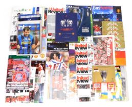 21stC Champion League football programmes and leaflets, to include early 2000s - 2012, away matches,