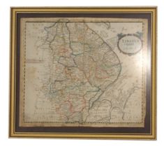 After Robert Morden. Map of Lincolnshire, later coloured, 38cm x 44cm. (AF)
