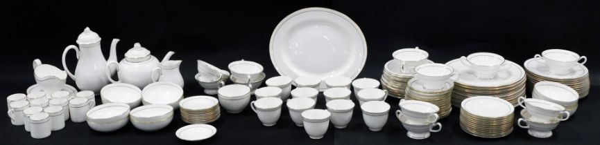 A Royal Worcester Contessa pattern part tea, coffee and dinner service, comprising eleven coffee can