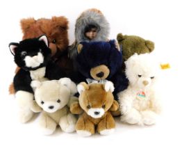 A collection of Teddy bears, comprising a Steiff original Cosy Friends Teddy bear, and various other