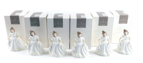 Six Royal Doulton Classic Ladies, Amanda, boxed. (6)