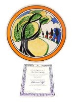 A Wedgwood Bizarre by Clarice Cliff cabinet plate, The Best Love Landscapes, numbered 22260, 26cm di