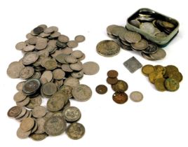 Pre-decimal coinage, comprising shillings, two shillings, three pence pieces, Polish coinage, franks