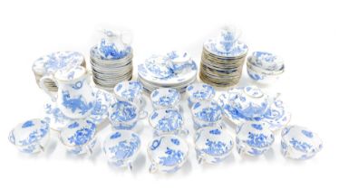 A Royal Worcester blue and white dragon pattern part service,