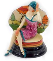 A Peggy Davis Clarice Cliff figure group, Puttin' on the Ritz, modelled by Andy Moss, limited editio