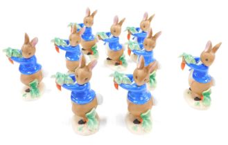 A group of Peter Rabbit and Friends figure groups, by Frederick Warne & Co, designed by Border Fine