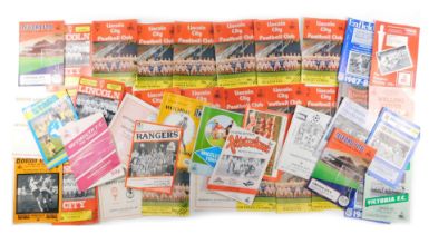 A group of Lincoln City Football Club programmes, from the 1980s, to include Maidstone United, Cambr