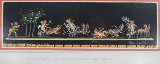 Mazia Grillo (Italian). Pompeii-La Corsa delle Beghe, watercolour, signed, titled and dated 1894-95,