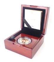 A Royal Mint full gold sovereign dated 2021, in presentation case, with certificate number 5295.