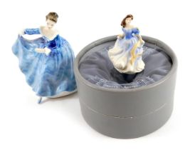 Two Doulton ladies, comprising miniature Kirsty, 3480, and Pretty Ladies Rebecca, one boxed. (2)