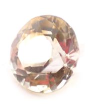 A loose citrine gemstone, 8.8mm diameter, 1.4g all in.