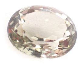 A quartz loose gemstone, oval cut, 15.4mm x 13mm, 3.2g all in.