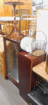 A reproduction display cabinet, wine table, bookcase, a basket, and Crabtree and Evelyn presentation