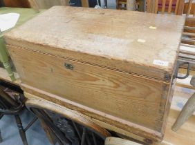 A pine toy chest.