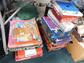 Various toys and games, to include Scrabble, Monopoly, Campaign, Notability, Scrabble for juniors, T