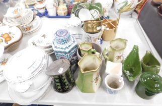 A part dinner wares, mugs, planters, pair of Staffordshire style Dalmations, etc. (a quantity)