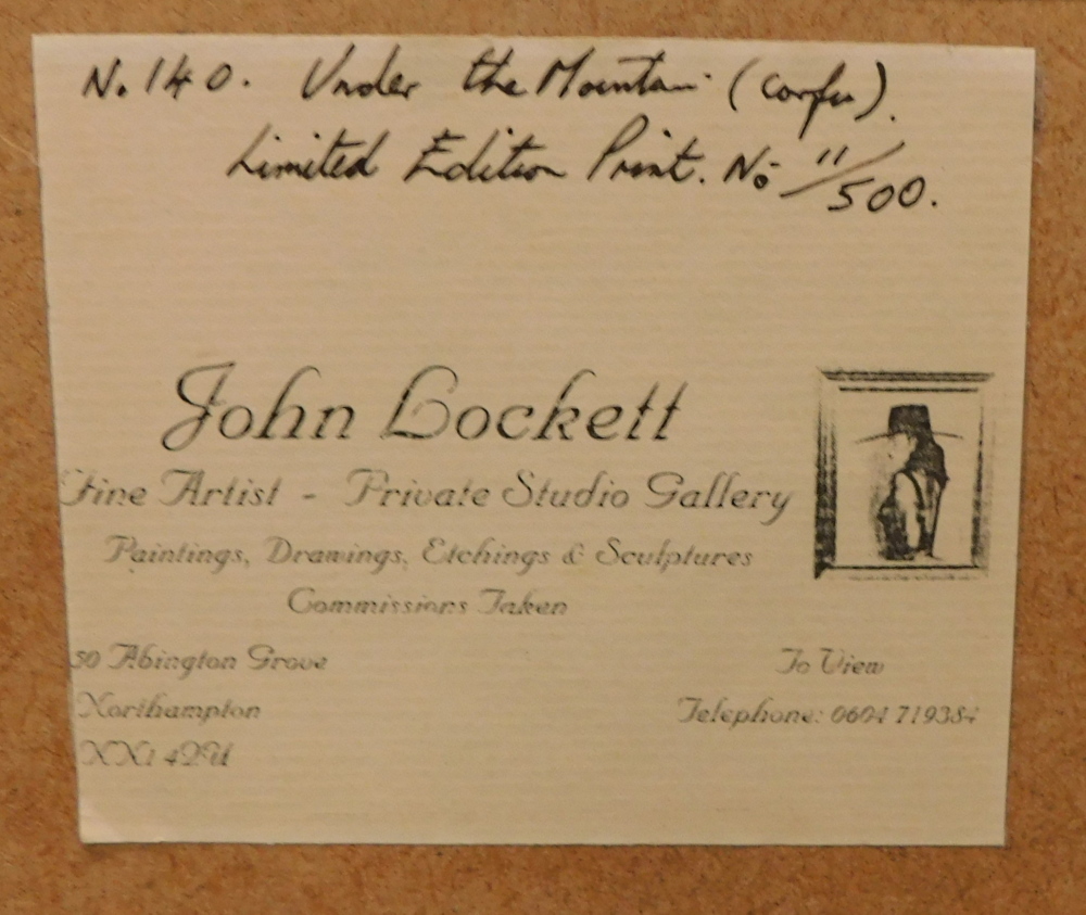 John Luce Lockett (b.1952). Under the mountain, artist signed limited coloured print, 411/500, title - Bild 6 aus 6