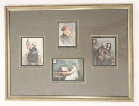 After Henry Wright Kerr (1857-1936). A set of four framed and mounted coloured prints, 36.5cm x 50.5