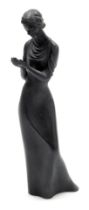 A Royal Doulton matt black figure of Tenderness, HN2714.