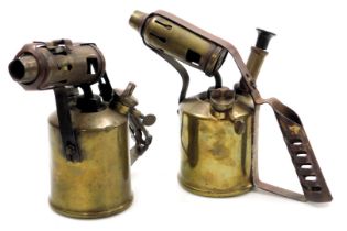 A Governor paraffin blow torch, together with an unnamed vintage blow torch, 20cm high. (2)