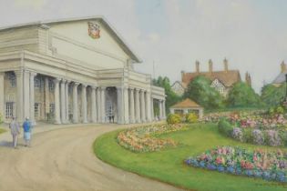 Albert Henry Findley (British, 1880-1975). De Montfort Hall, Leicester, watercolour, signed, 26cm x