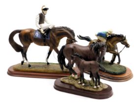 An Originalities equestrian figure of The Racing Game, modelled by John Skeatin, number 7N/201, for