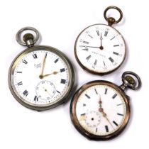 A Limit No 2 gentleman's silver plated pocket watch, open faced, keyless wind together with a Galonn