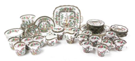 An early 20thC Coalport porcelain Indian Tree pattern part tea and coffee service, comprising a pair