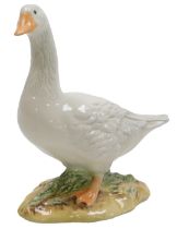A Beswick pottery figure of a goose, printed mark.