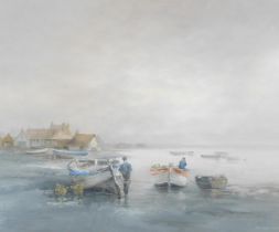 Pamela Noyes (British, 20thC). Sea Light, oil on canvas, signed, 62cm x 75cm.