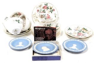 A Wedgwood porcelain Charnwood pattern part tea service, comprising six teacups, saucers and plates,