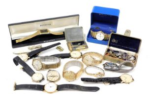 Gentleman's dress wristwatches, including Rotary, Avia and Sekonda, together with cuff links, tie sl