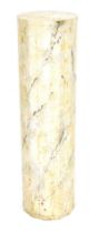 An octagonal fluted marble effect column, 94.5cm high.