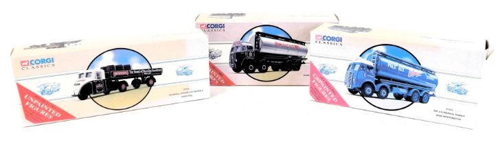 A Corgi diecast Scammell Scarab, with barrels, Websters, boxed, 97318, ERF cylindrical tanker, Bass