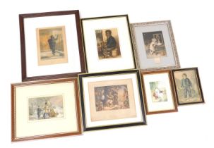 A group of Baxter prints, including Conversation Studies, Children and Urchins. (7)