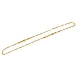 A 9ct gold belcher double oval and ball link neck chain, on a snap clasp, 4.0g.