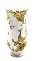 A Kaiser porcelain Serenade pattern vase, gilt decorated against a white ground, printed marks, 21cm