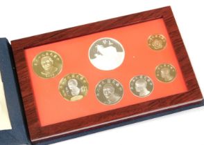 A Central Mint of China proof coin set of new Taiwan dollar 2003 minted, cased, with a description