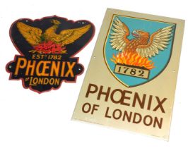 Two late fire marks for Phoenix of London, (Addis Ref 23H and 148).