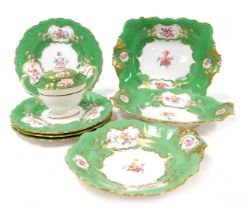 A late 19thC Copeland Spode Rutland pattern porcelain part dessert service, printed marks, comprisin