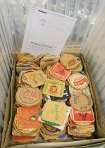 Breweriana, a box containing a quantity of 1960s/70s beer mats. (approx 300)